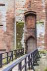 Dumfries, Dumfries and Galloway, Scotland. The 13th century ruins of Caerlaverock Castle. Art Print